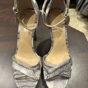 Michael Kors size 7 1/2 snakeskin platform ankle strap sandals, slightly used
